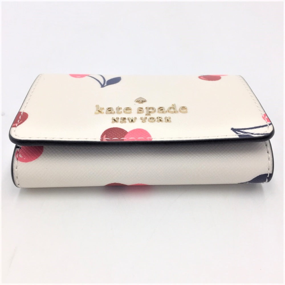 Kate Spade (ケイトスペード) キーケース kate spade 6連キーケース クリームマルチ ステイシーダンシングチェリーズプリント K6019 美品