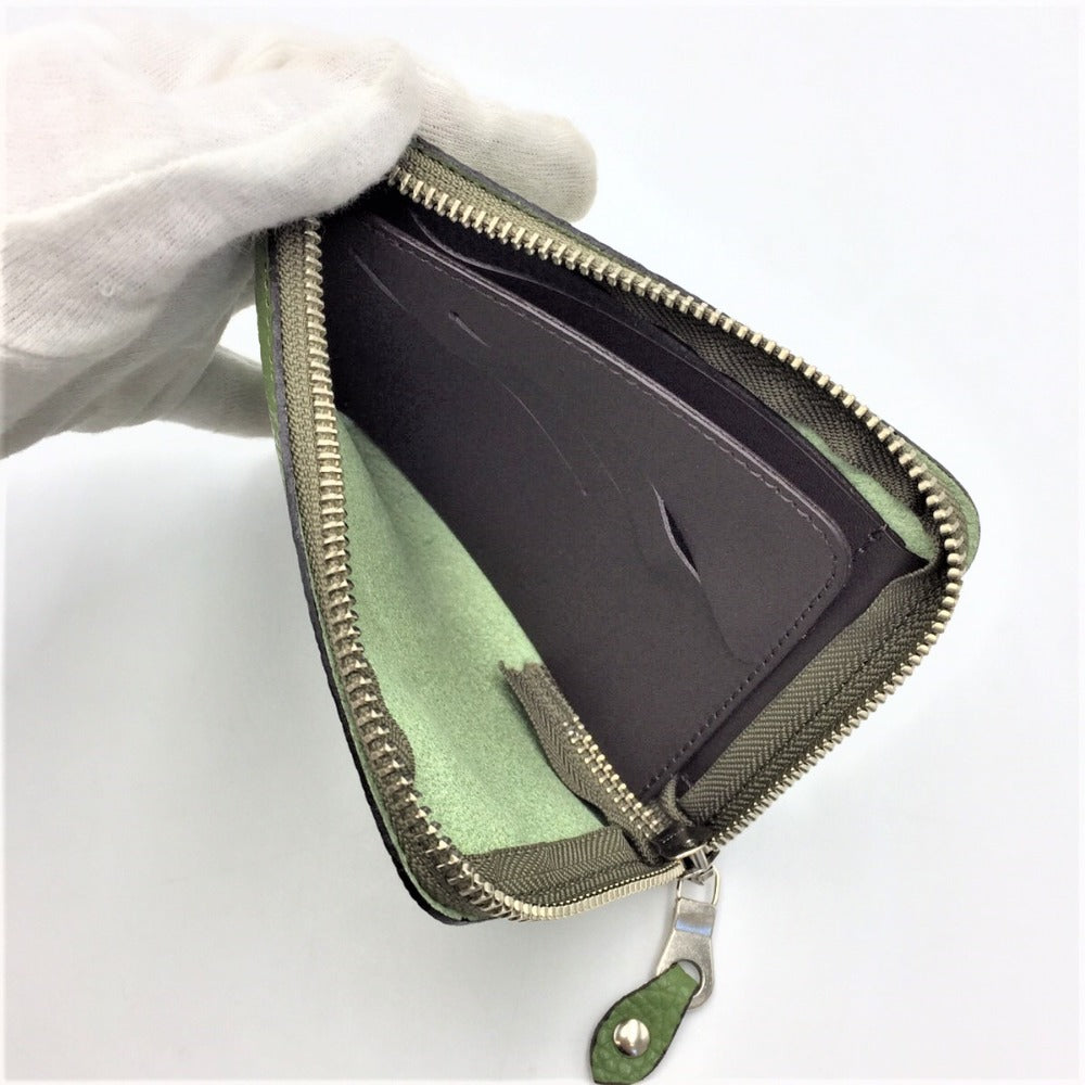 AGILITY (アジリティ) 長財布 AGILITY L字ファスナーウォレット グリーン 9100 9100 美品