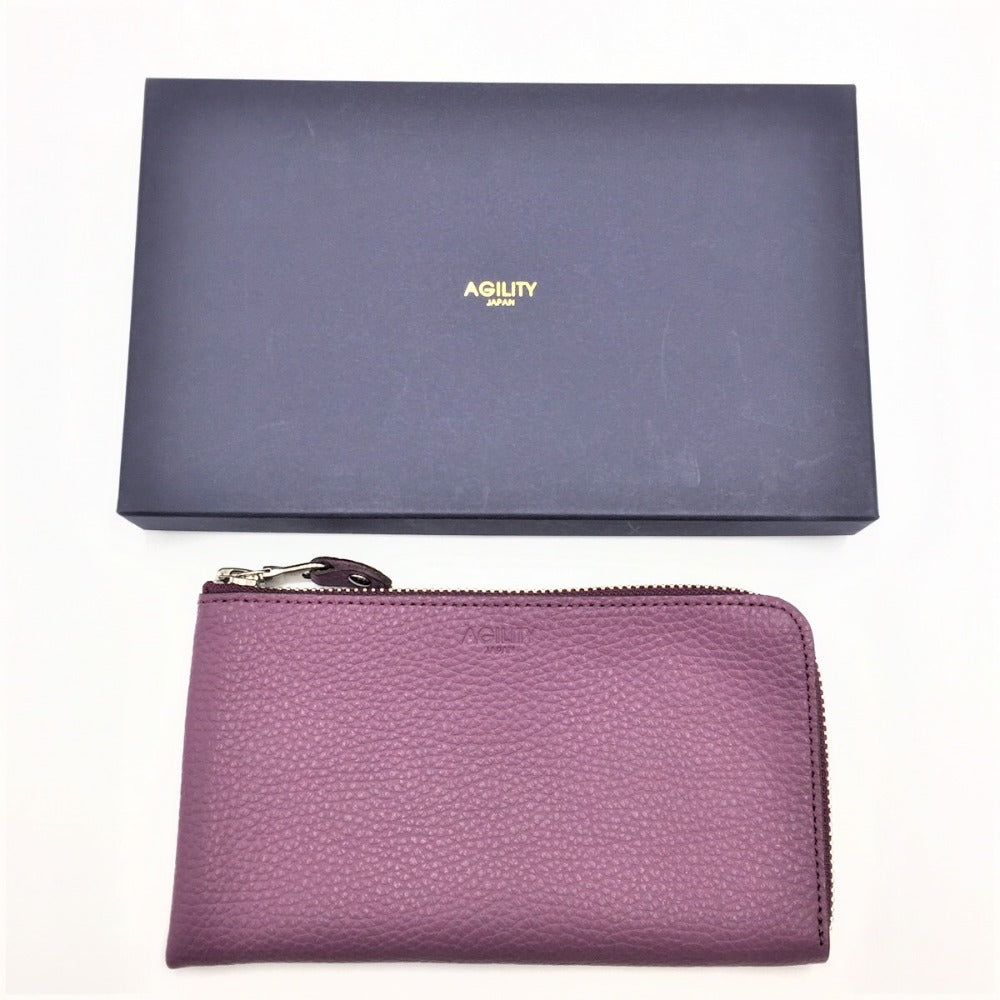 AGILITY (アジリティ) 長財布 AGILITY アリニエ 長財布L字ファスナーウォレット パープル 9122 9122 美品