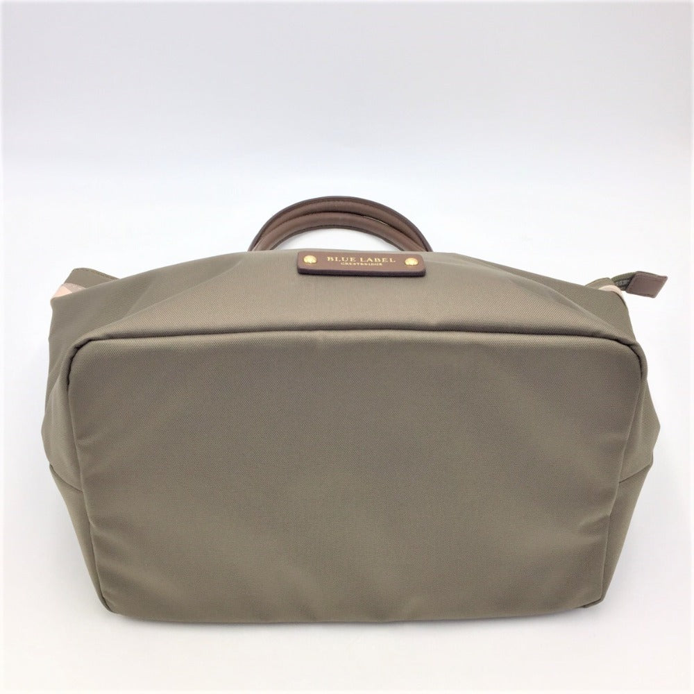 BLUE LABEL CRESTBRIDGE (ブルーレーベルクレストブリッジ) トートバッグ BLUE LABEL CRESTBRIDGE トートバッグ カーキ リボン 55122-704 三陽商会 55122-704 美品