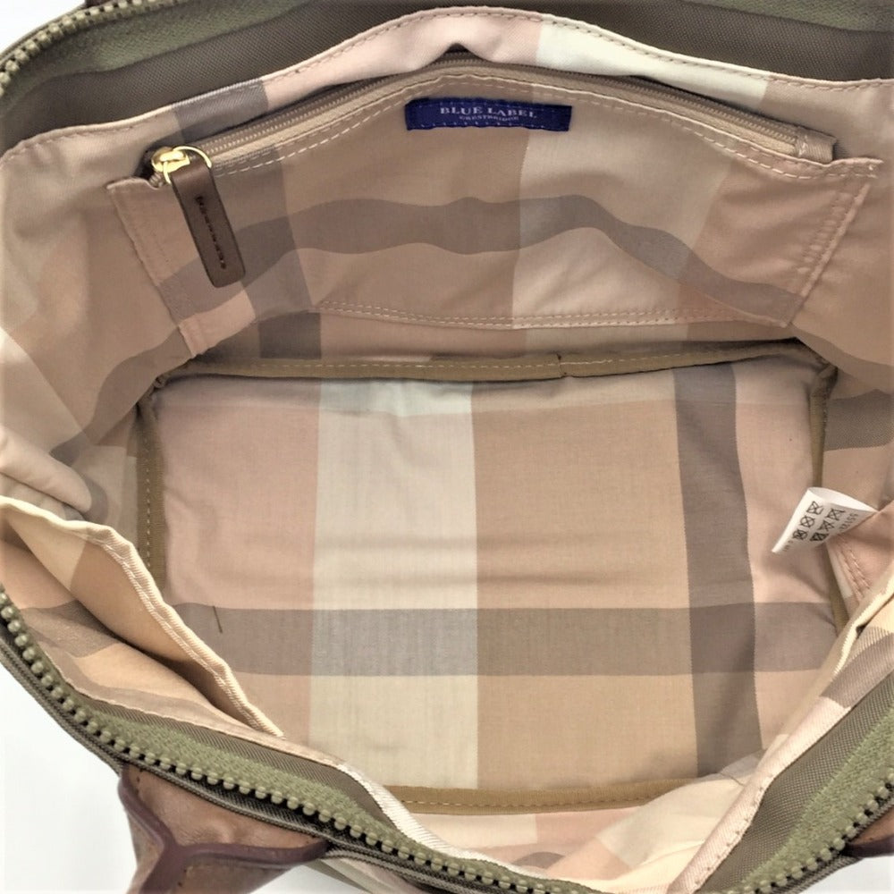 BLUE LABEL CRESTBRIDGE (ブルーレーベルクレストブリッジ) トートバッグ BLUE LABEL CRESTBRIDGE トートバッグ カーキ リボン 55122-704 三陽商会 55122-704 美品