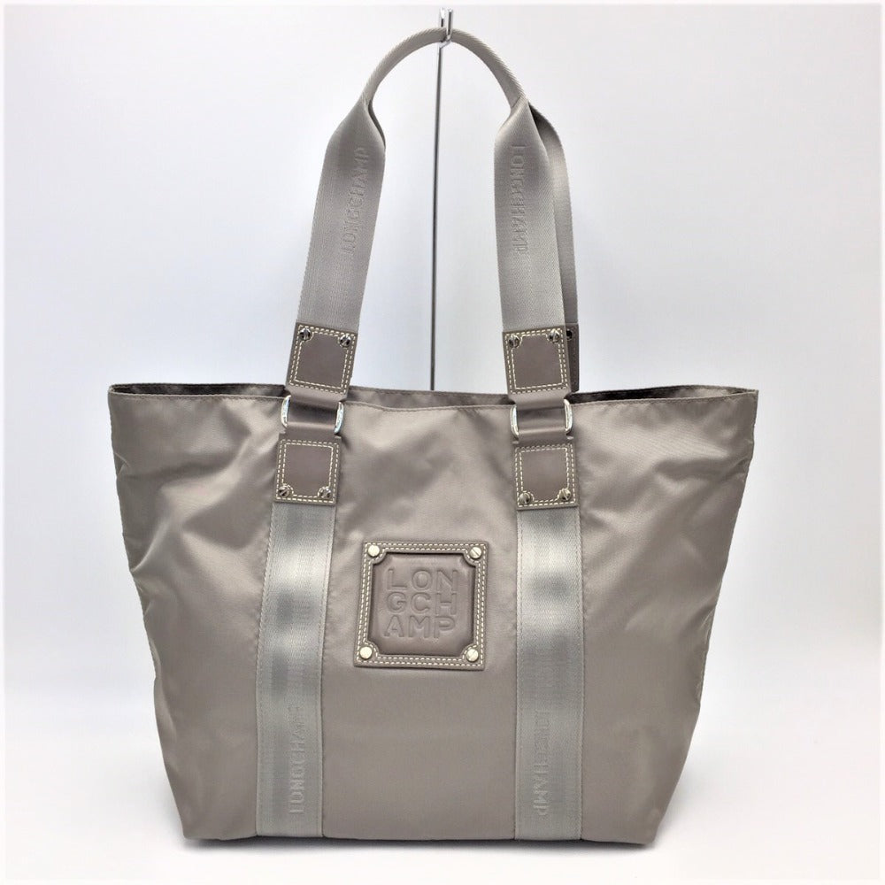 Longchamp (ロンシャン) トートバッグ LONGCHAMP ロンシャン ナイロントートバッグ グレージュ 美品