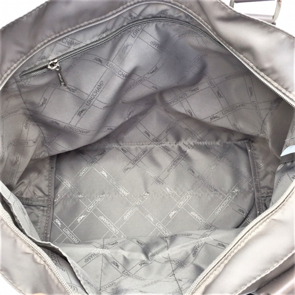 Longchamp (ロンシャン) トートバッグ LONGCHAMP ロンシャン ナイロントートバッグ グレージュ 美品