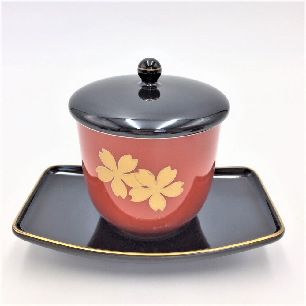 深川製磁 金彩桜 茶托付煎茶碗揃 - 食器