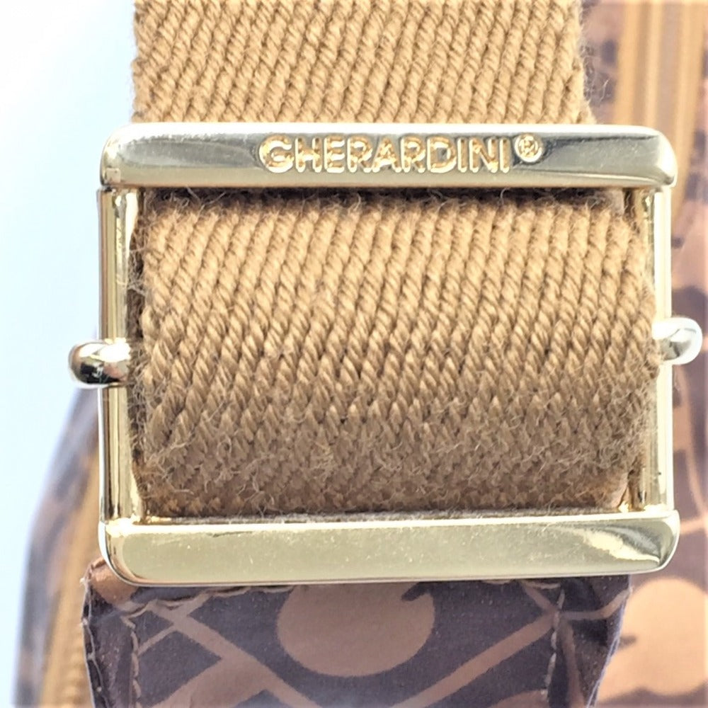 GHERARDINI (ゲラルディーニ) ショルダーバッグ GHERARDINI　ソフティ ダブルポケット ショルダーバッグ　ゴールド 美品