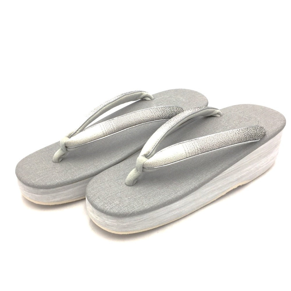 Calen Blosso カレンブロッソ 草履 カフェ草履　グレー　シルバー　L 未使用品