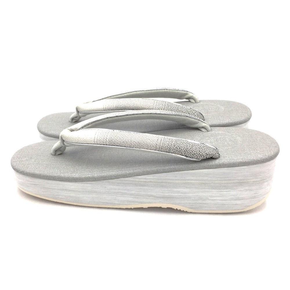 Calen Blosso カレンブロッソ 草履 カフェ草履　グレー　シルバー　L 未使用品