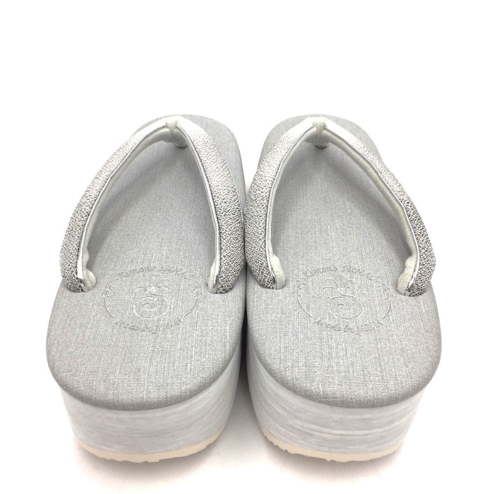 Calen Blosso カレンブロッソ 草履 カフェ草履　グレー　シルバー　L 未使用品
