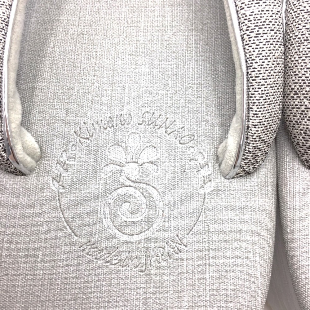 Calen Blosso カレンブロッソ 草履 カフェ草履　グレー　シルバー　L 未使用品