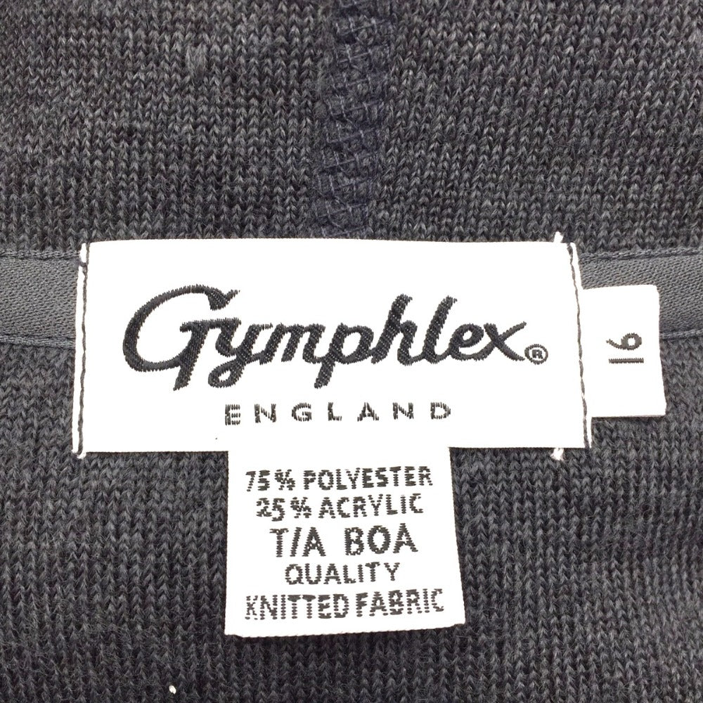 GYMPHLEX (ジムフレックス) ベスト Gymphlex　くるみボタン フード付ボアベスト　グレー　16　L　J-1069PL J-1069PL 美品