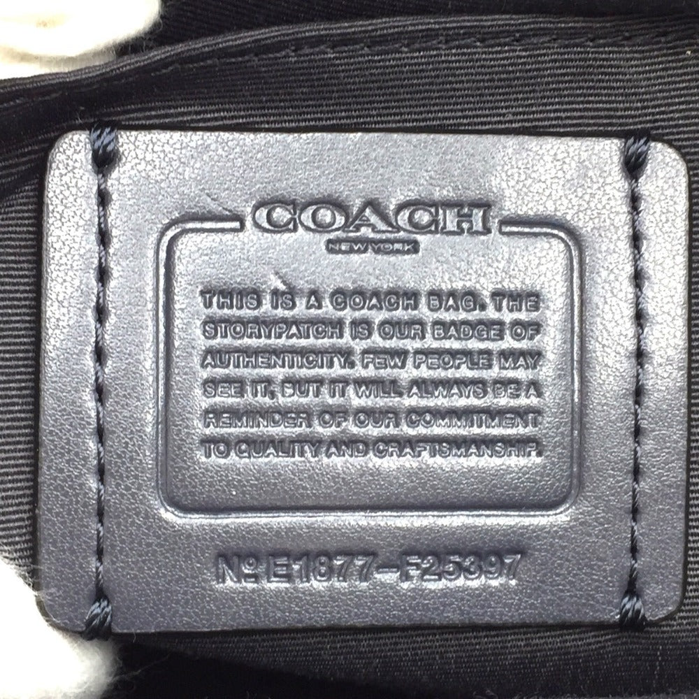 COACH (コーチ) トートバッグ COACH  クロスグレインレザー ブルックキャリーオール2wayトートバッグ　ネイビー　F25397 美品