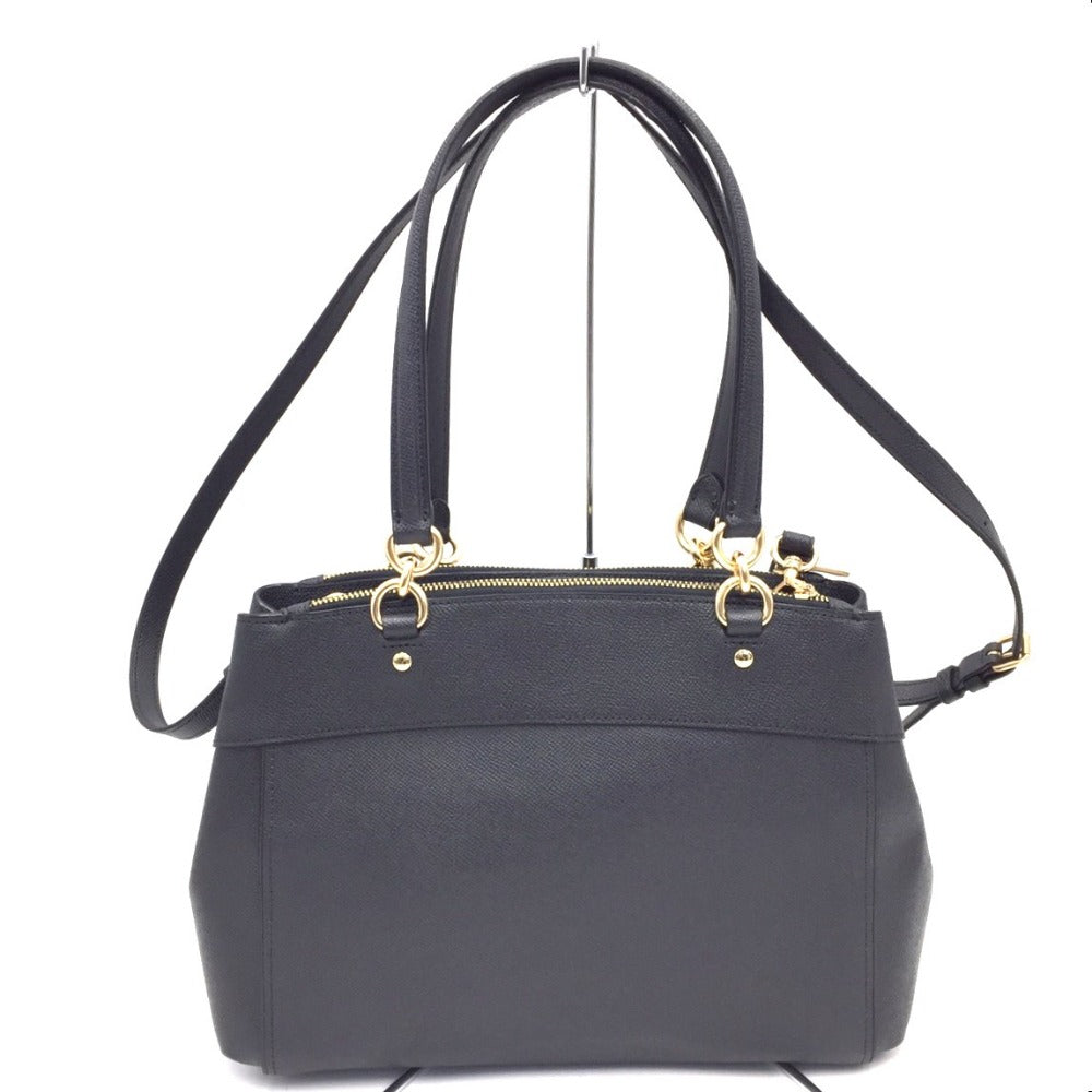 COACH (コーチ) トートバッグ COACH  クロスグレインレザー ブルックキャリーオール2wayトートバッグ　ネイビー　F25397 美品