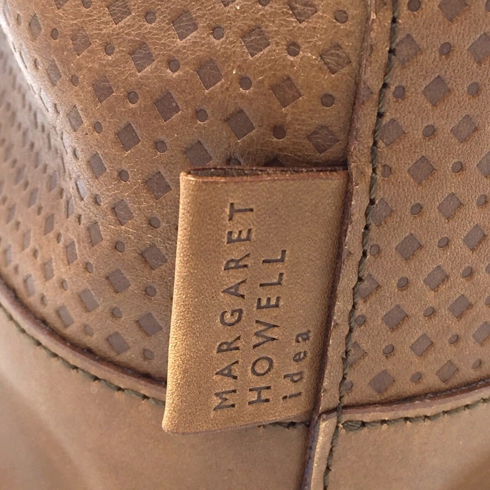 MARGARET HOWELL idea (マーガレットハウエル アイデア) トートバッグ MARGARET HOWELE idea　レザートートバッグ　キャメル 美品
