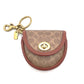 COACH (コーチ) キーホルダー COACH　ミニサドル バッグチャーム　シグネチャーキャンバス　キーリング　C5438 美品