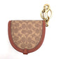 COACH (コーチ) キーホルダー COACH　ミニサドル バッグチャーム　シグネチャーキャンバス　キーリング　C5438 美品