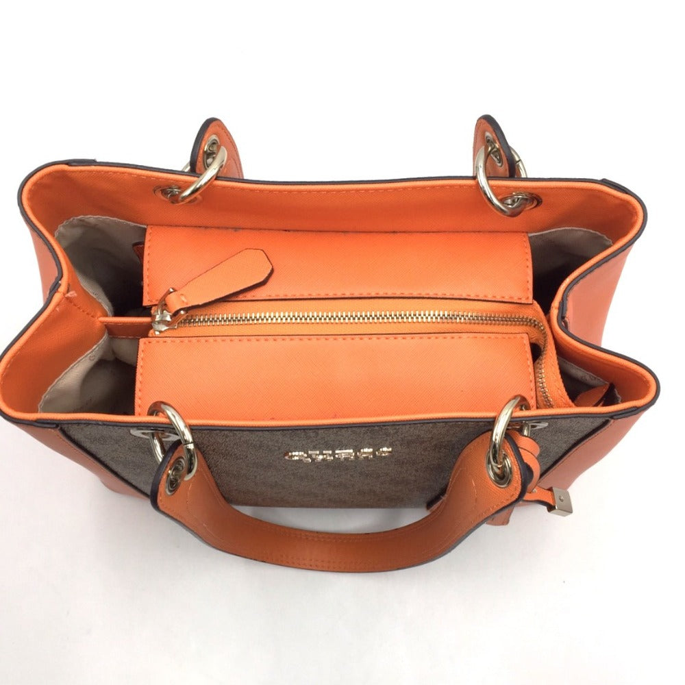 Guess (ゲス) トートバッグ GUESS　モノグラム柄トートバッグ　モノグラム×オレンジ　11220836/sk669136 美品