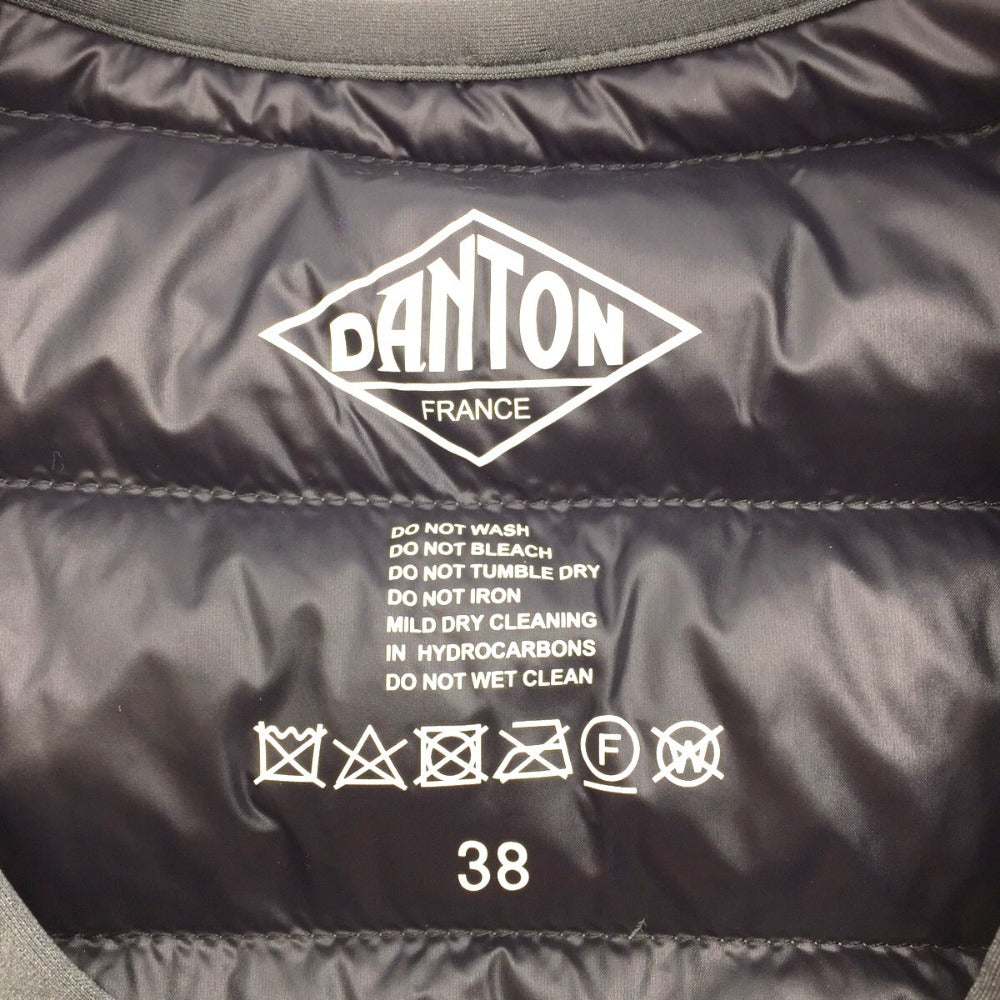 Danton (ダントン) ダウンジャケット DANTON　クールネックインナーダウンジャケット　チャコルグレー　38　M　JD-8748 美品