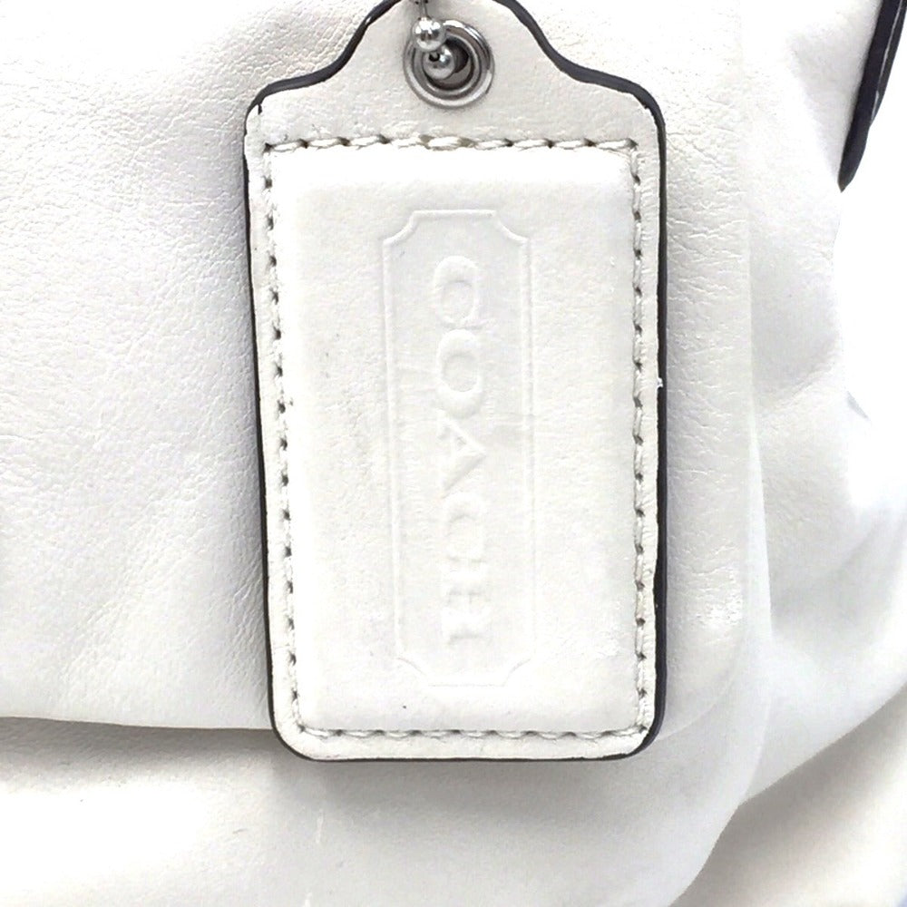 COACH COACH クリスティンレザー サッチェル2wayハンドバッグ ホワイト