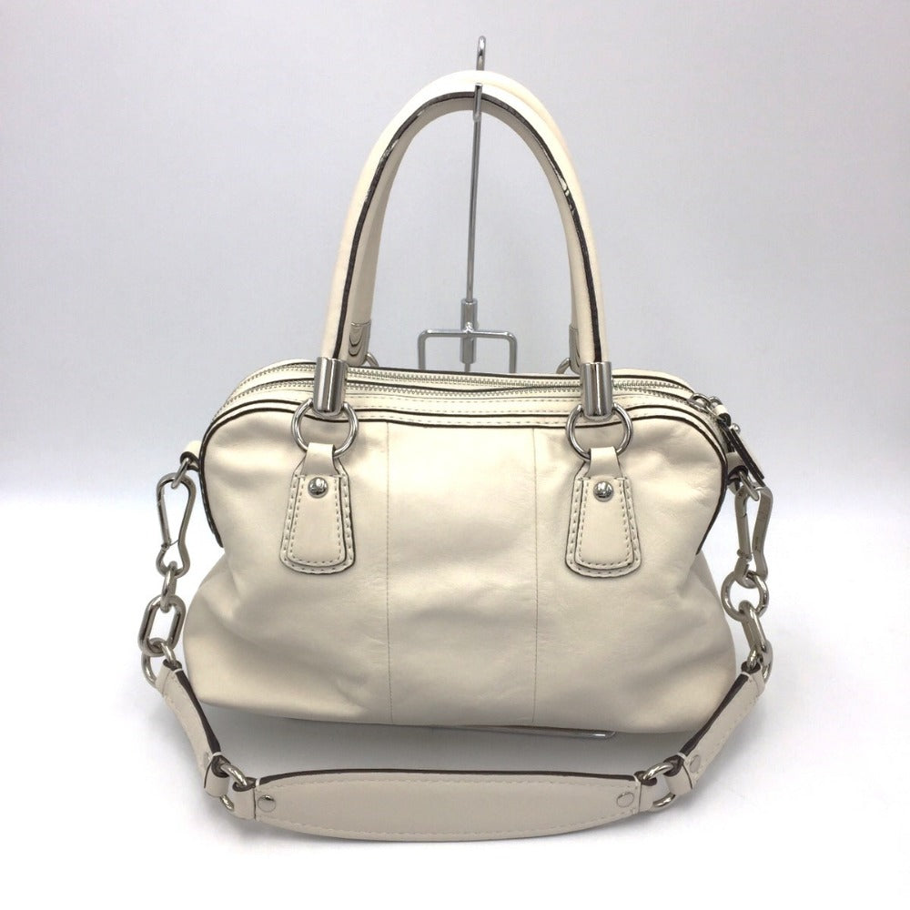 COACH (コーチ) ハンドバッグ COACH クリスティンレザー サッチェル2wayハンドバッグ ホワイト 14782