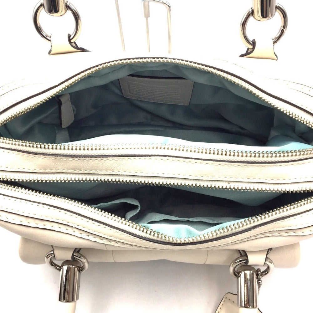 COACH (コーチ) ハンドバッグ COACH クリスティンレザー サッチェル2wayハンドバッグ ホワイト 14782