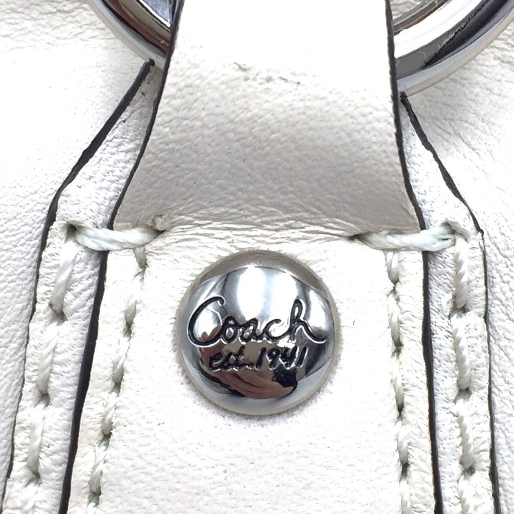 COACH COACH クリスティンレザー サッチェル2wayハンドバッグ ホワイト