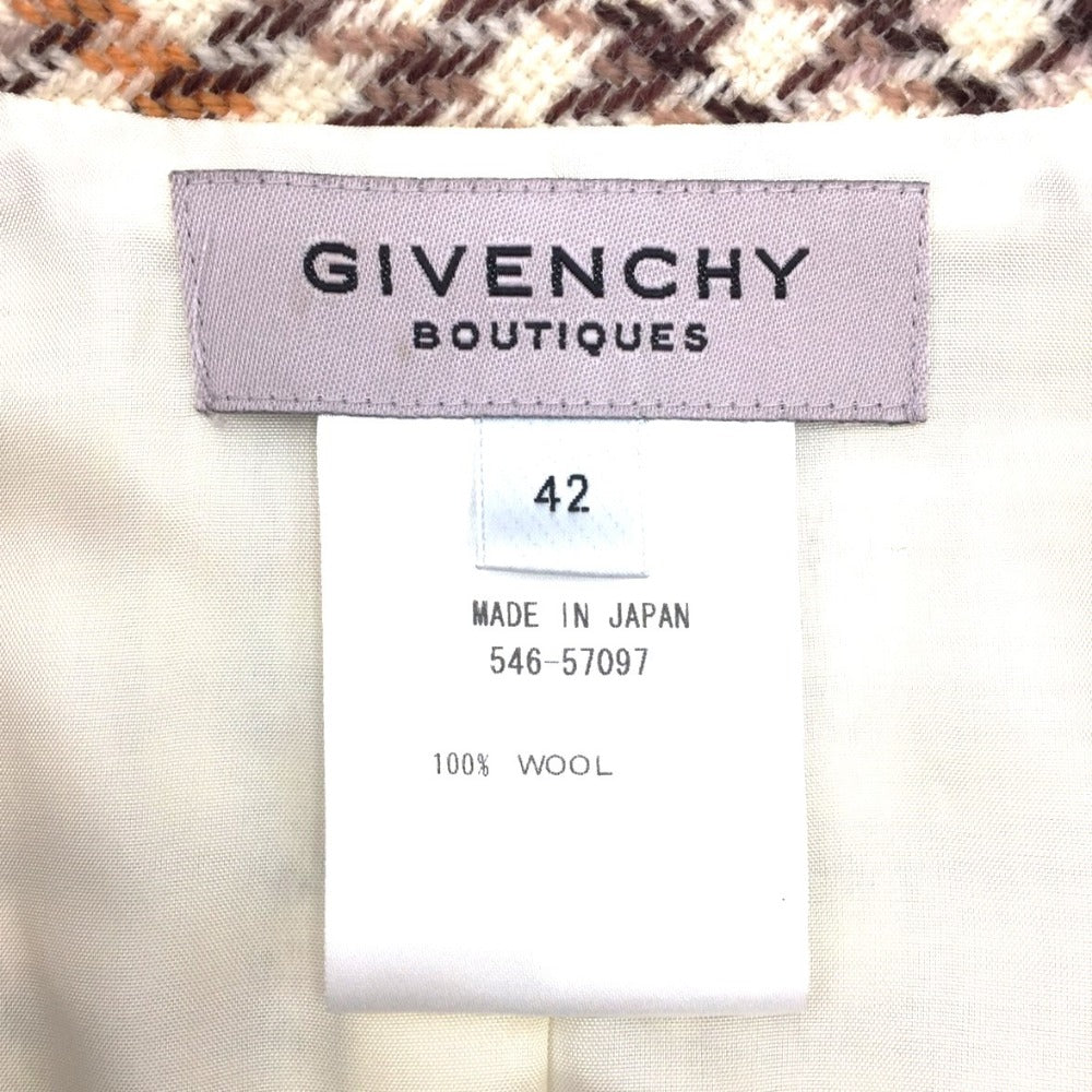 GIVENCHY (ジバンシー) テーラードジャケット GIVENCHY BOUTIQUES テーラードジャケット ツイードチェック 42 546-57097 美品
