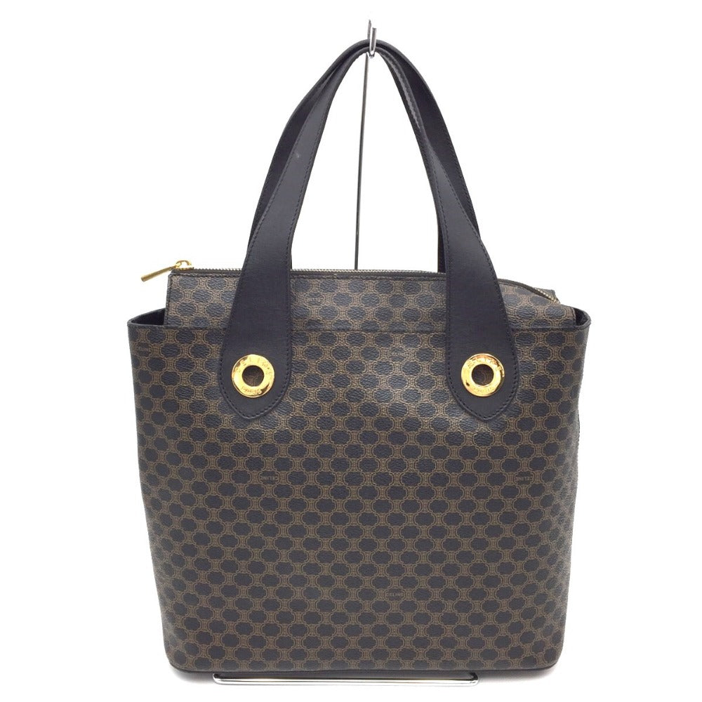 CELINE CELINE オールドセリーヌ トートバッグ マカダム柄 ブラック  