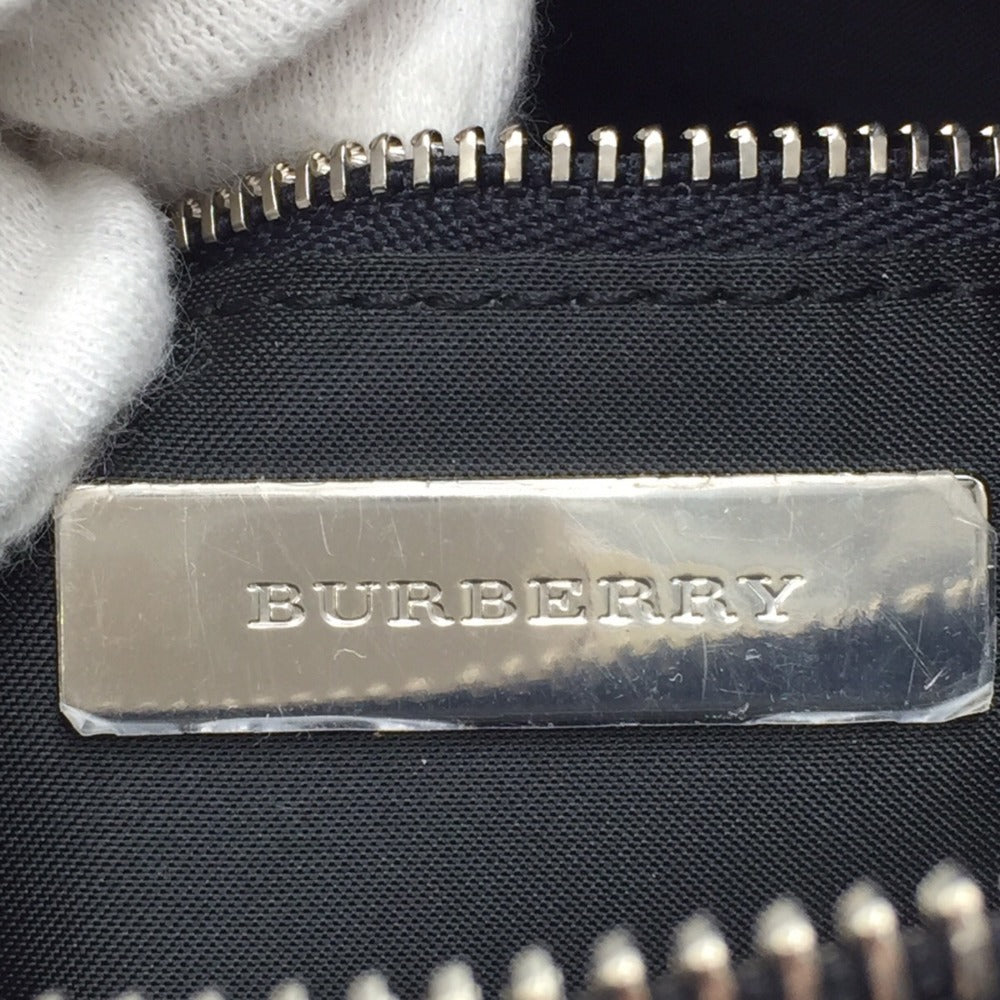 BURBERRY (バーバリー) ショルダーバッグ BURBERRY ワンショルダーバッグ グレー チェック キャンバス×レザー 美品