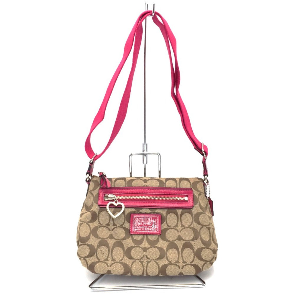 COACH (コーチ) ショルダーバッグ COACH デイジー ポピーシグネチャー スウィング ショルダーバッグ F48755 美品