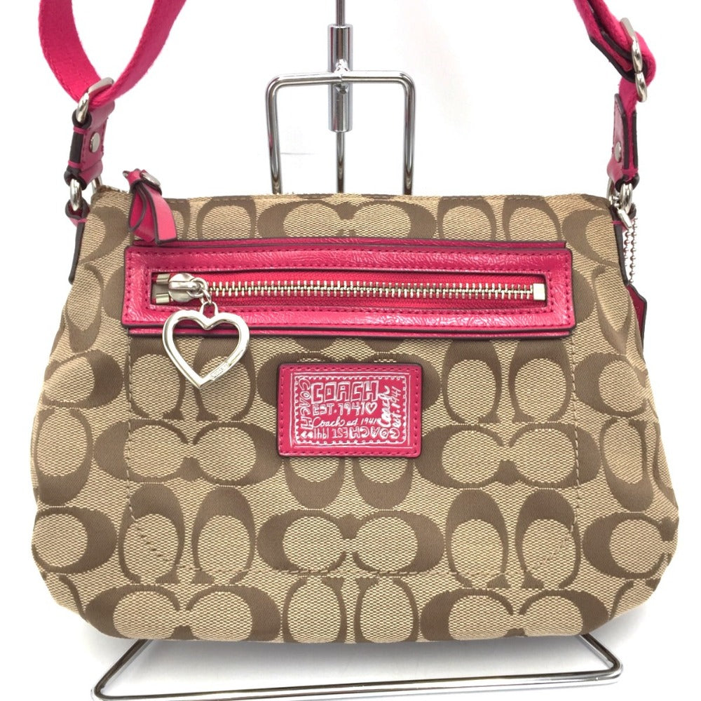 COACH (コーチ) ショルダーバッグ COACH デイジー ポピーシグネチャー スウィング ショルダーバッグ F48755 美品
