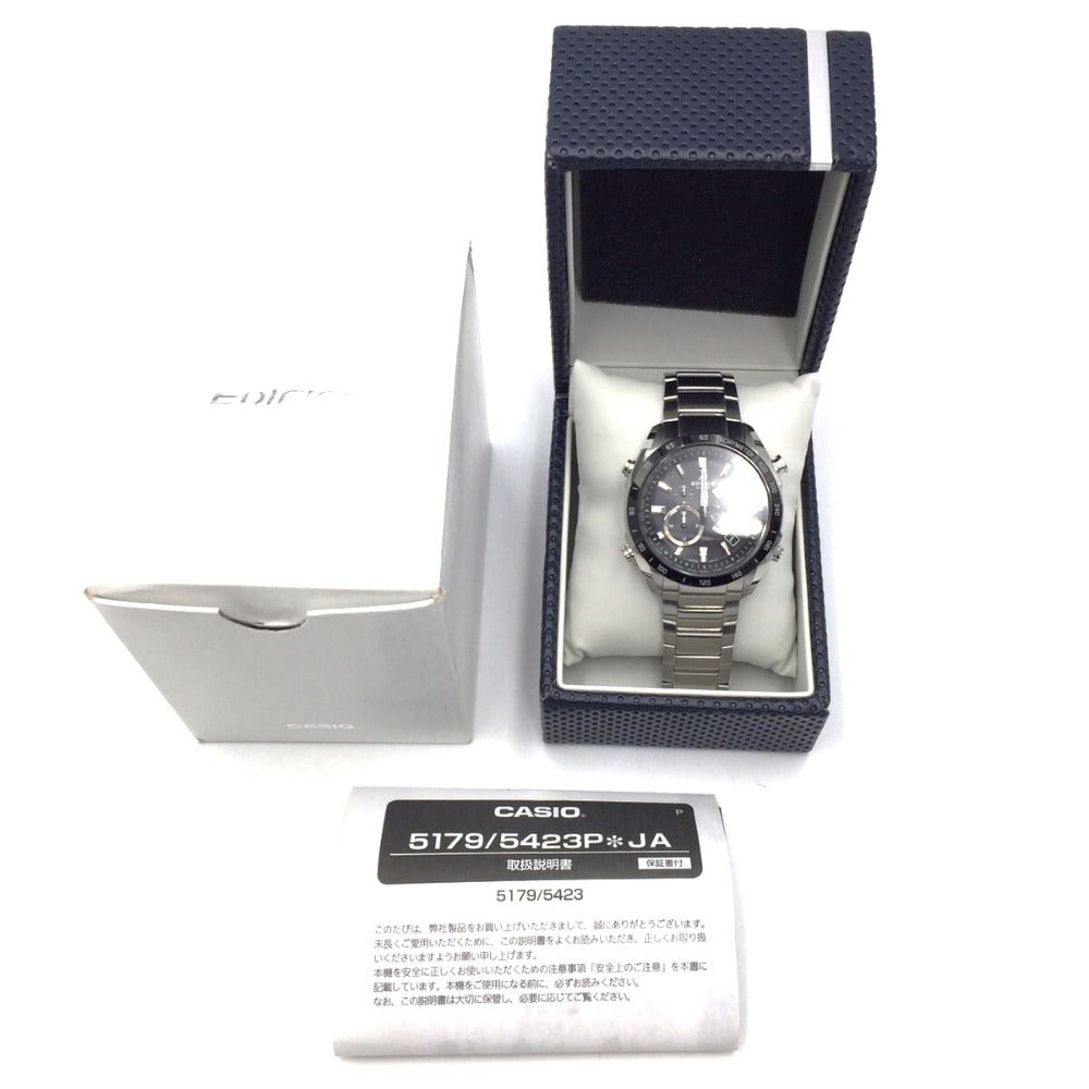 CASIO EDIFICE (カシオ エディフィス) 腕時計 CASIO EDIFICE 5423 EQW-T620 クロノグラフ ブラックベゼル 美品
  
  【中古】