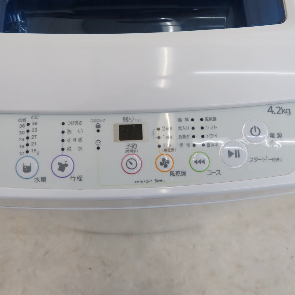 Haier ハイアール 全自動電気洗濯機 JW-K42M 4.2kg 2016年製 簡易乾燥