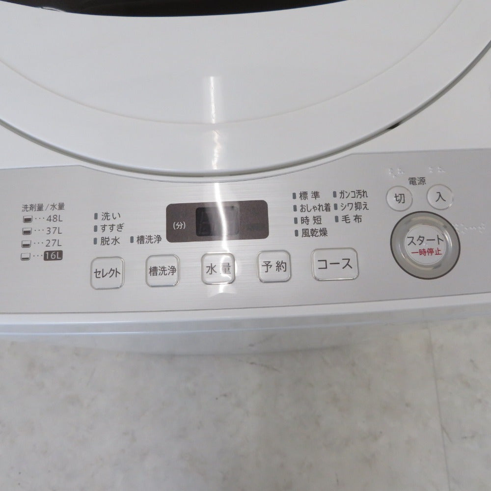 SHARP シャープ 全自動電気洗濯機 ES-GE5B 5.5kg 2018年製 ブラウン 
