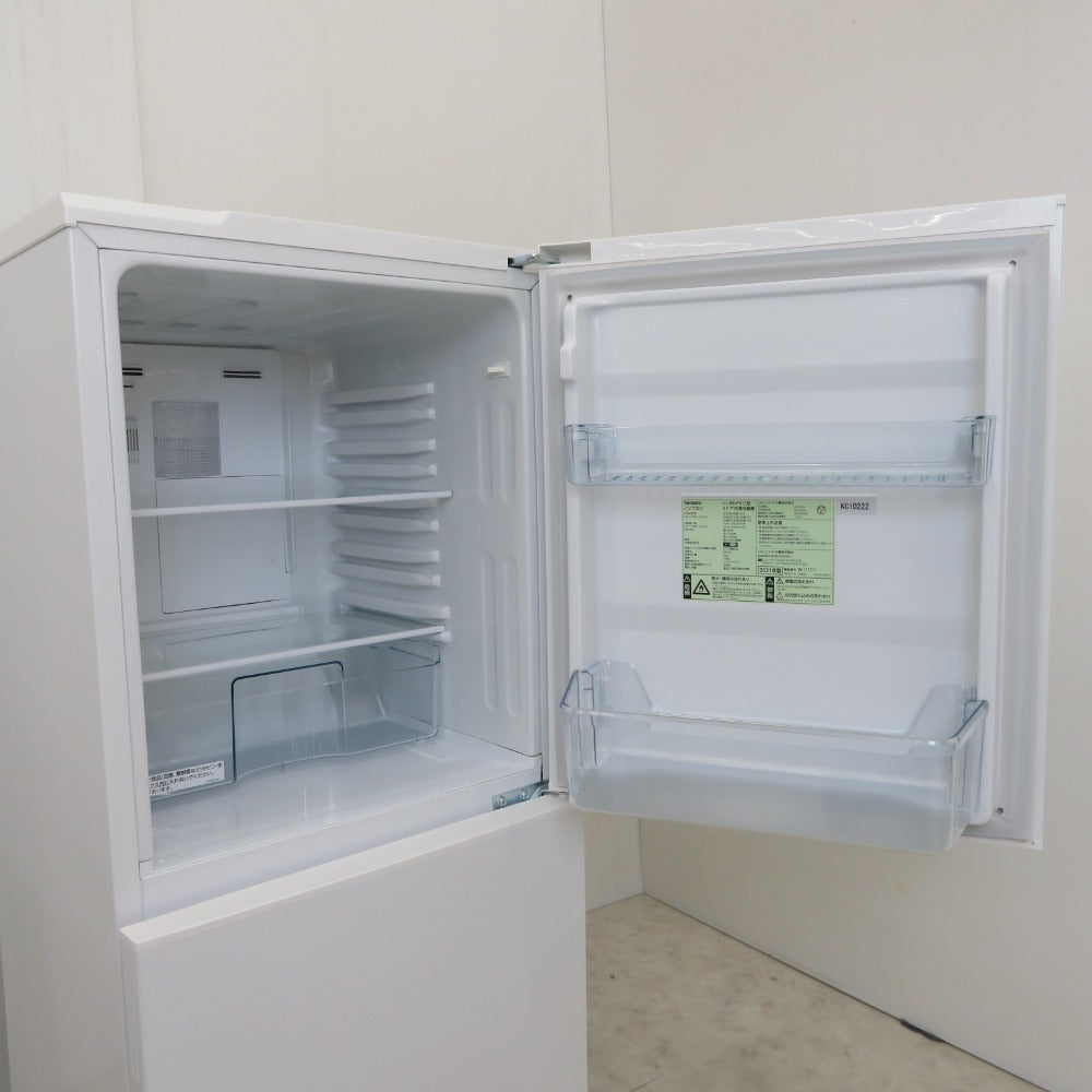 TWINBIRD ツインバード 冷蔵庫 HRシリーズ 110L 2ドア 右開き HR-F911W ホワイト 2021年製 一人暮らし 洗浄・除菌済み