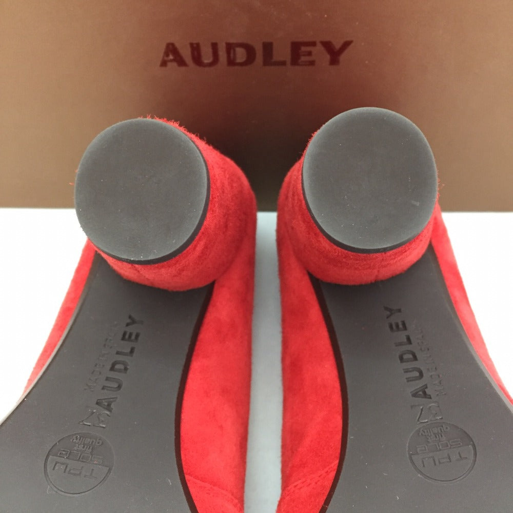 AUDLEY オードリー パンプス スエード レッド 16128 37 23.5cm
