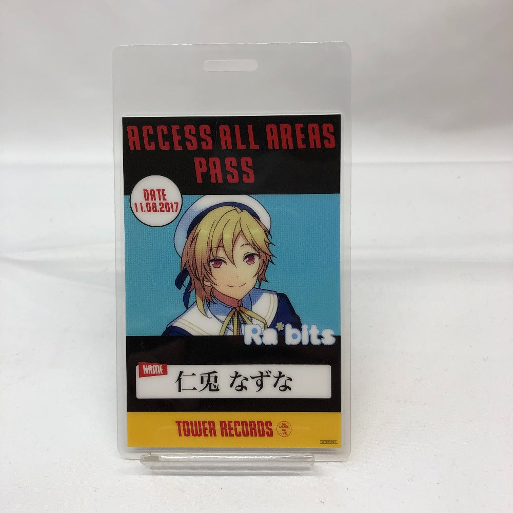 キャラクターグッズ 仁兎なずな バックステージパス風カード 「あんさんぶるスターズ! ユニットソングCD 3rd vol.07 Ra bits」 タワーレコード購入特典