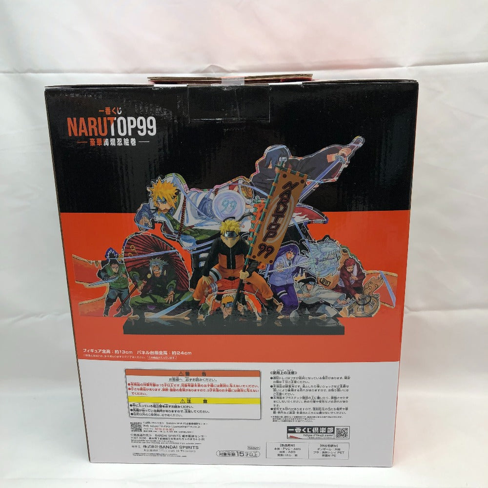 BANDAI (バンダイ 一番くじ) フィギュア うずまきナルト(NARUTOP99記念 岸本斉史描き下ろしイラスト背景パネル付属) 「一番くじ NARUTOP99 -豪華絢爛忍絵巻-」 C賞 フィギュア 未使用品