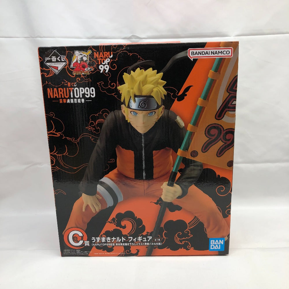 BANDAI (バンダイ 一番くじ) フィギュア うずまきナルト(NARUTOP99記念 岸本斉史描き下ろしイラスト背景パネル付属) 「一番くじ NARUTOP99 -豪華絢爛忍絵巻-」 C賞 フィギュア 未使用品